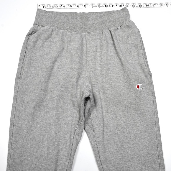 VTG Champion Reverse Weave Sweatpants Gray Warmup Thick Sweat Pants Mens Small - Picture 4 of 12
